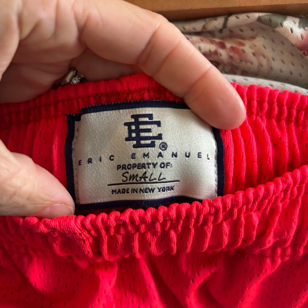 Eric Emanuel Basic Shorts Mesh Bright Red-Orange … - image 2